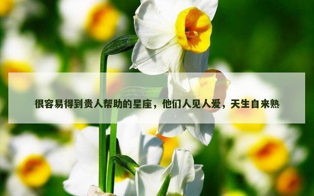 很容易得到贵人帮助的星座，他们人见人爱，天生自来熟