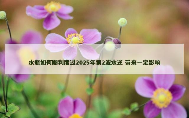 水瓶如何顺利度过2025年第2波水逆 带来一定影响