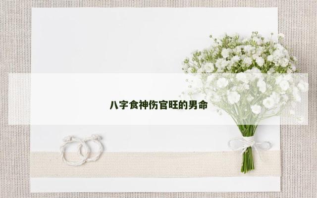 八字食神伤官旺的男命