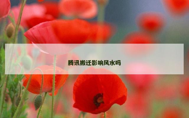 腾讯搬迁影响风水吗