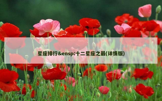星座排行 十二星座之最(详情版)