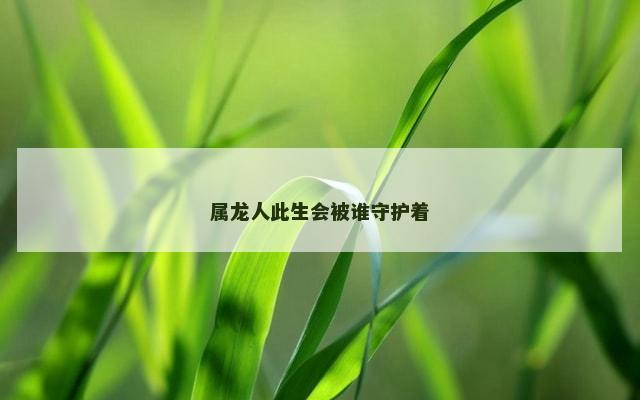 属龙人此生会被谁守护着