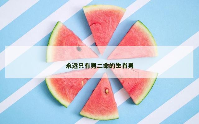永远只有男二命的生肖男