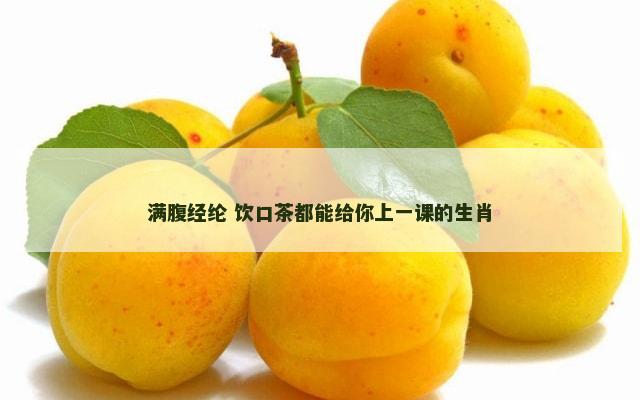 满腹经纶 饮口茶都能给你上一课的生肖