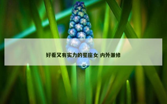 好看又有实力的星座女 内外兼修