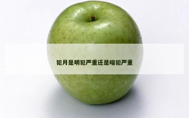 犯月是明犯严重还是暗犯严重