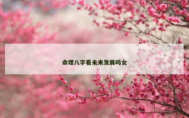 命理八字看未来发展吗女