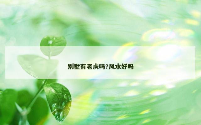 别墅有老虎吗?风水好吗