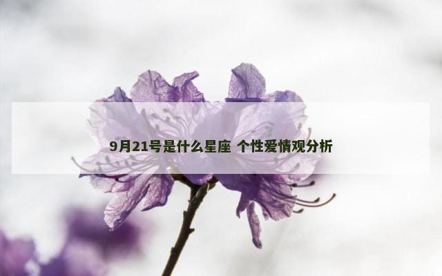9月21号是什么星座 个性爱情观分析