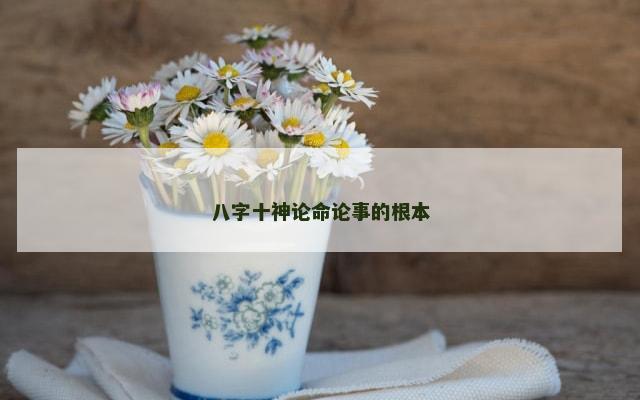 八字十神论命论事的根本