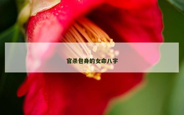 官杀包身的女命八字