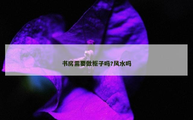 书房需要做柜子吗?风水吗