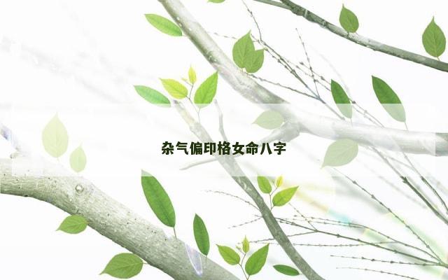 杂气偏印格女命八字