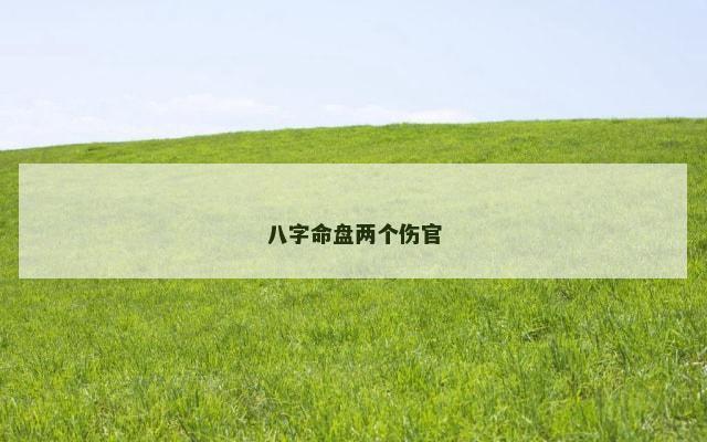 八字命盘两个伤官