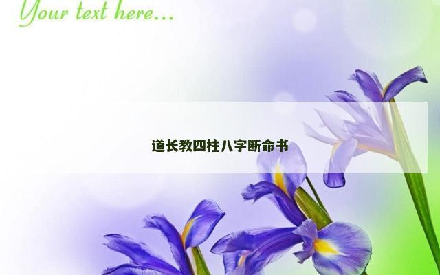 道长教四柱八字断命书