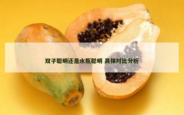 双子聪明还是水瓶聪明 具体对比分析