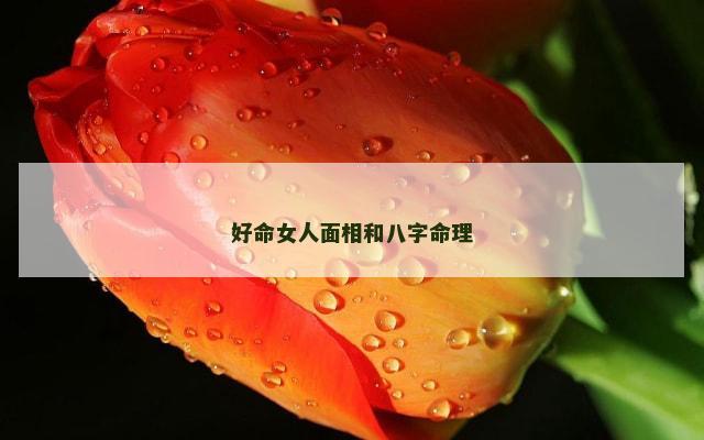 好命女人面相和八字命理