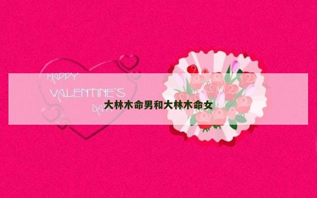 大林木命男和大林木命女