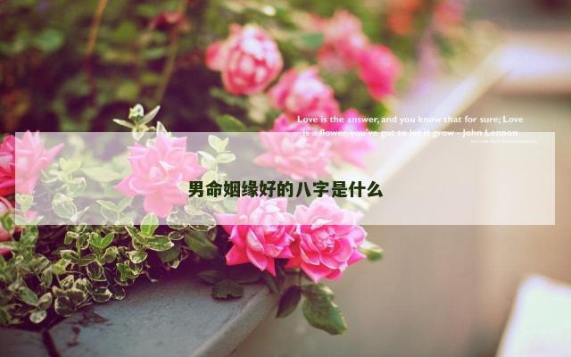 男命姻缘好的八字是什么
