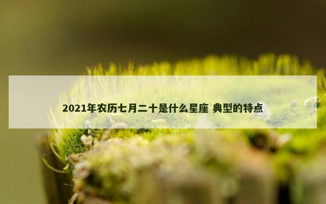 2021年农历七月二十是什么星座 典型的特点