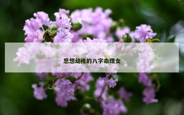 思想幼稚的八字命理女