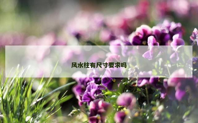 风水柱有尺寸要求吗