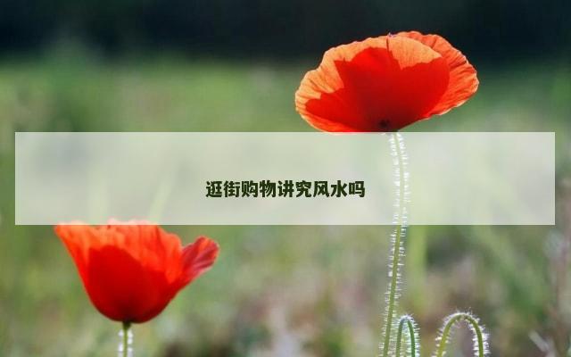 逛街购物讲究风水吗