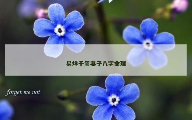 易烊千玺妻子八字命理