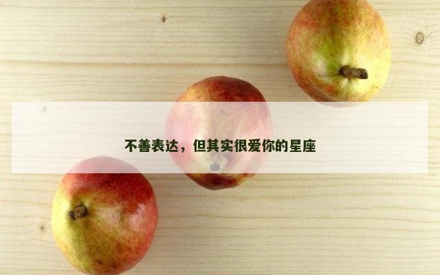 不善表达，但其实很爱你的星座