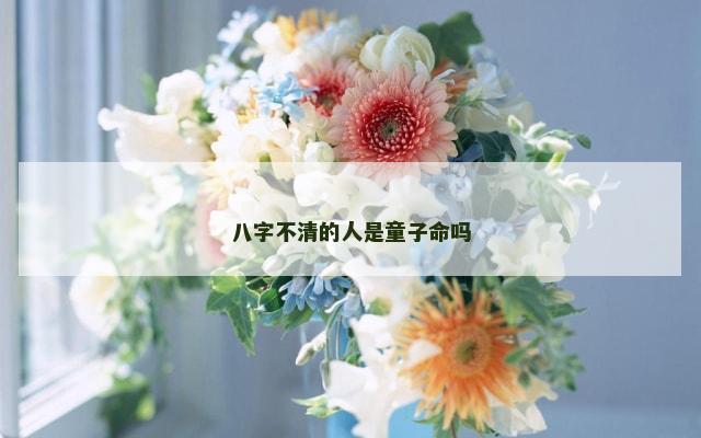 八字不清的人是童子命吗