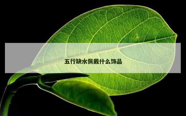 五行缺水佩戴什么饰品