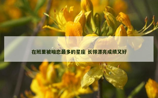 在班里被暗恋最多的星座 长得漂亮成绩又好