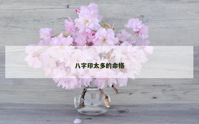 八字印太多的命格