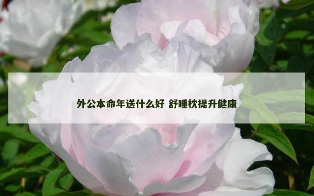 外公本命年送什么好 舒睡枕提升健康