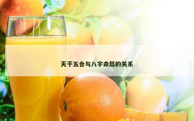 天干五合与八字命局的关系