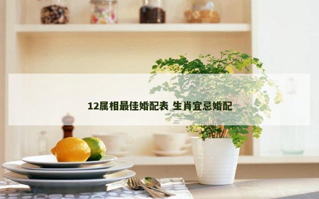 12属相最佳婚配表 生肖宜忌婚配