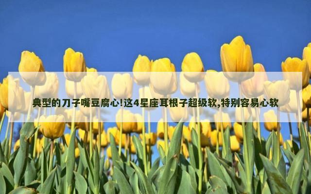 典型的刀子嘴豆腐心!这4星座耳根子超级软,特别容易心软