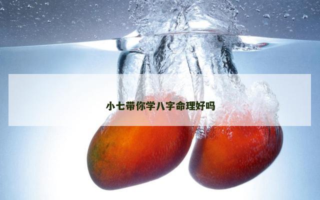 小七带你学八字命理好吗