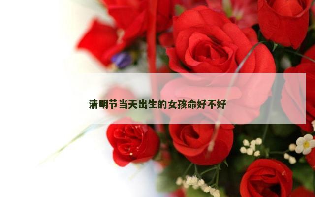 清明节当天出生的女孩命好不好