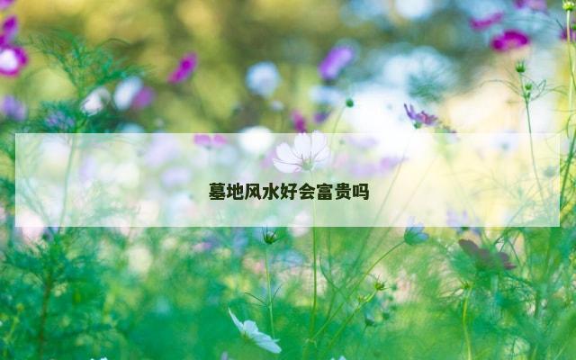 墓地风水好会富贵吗