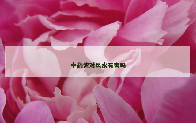 中药渣对风水有害吗