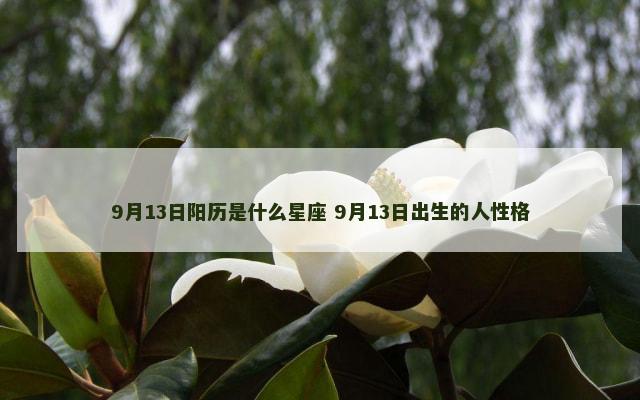 9月13日阳历是什么星座 9月13日出生的人性格