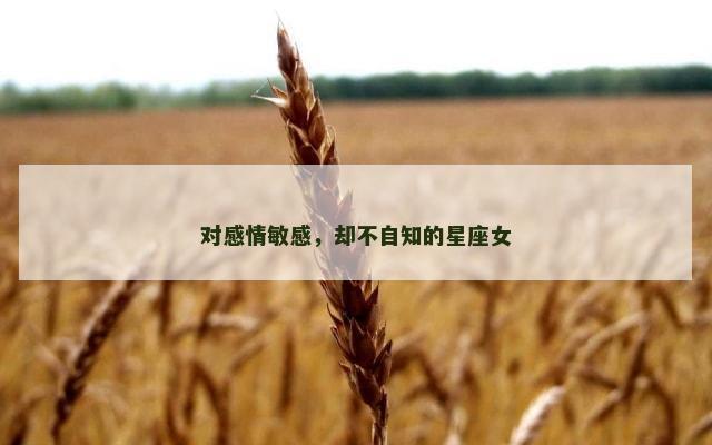 对感情敏感，却不自知的星座女