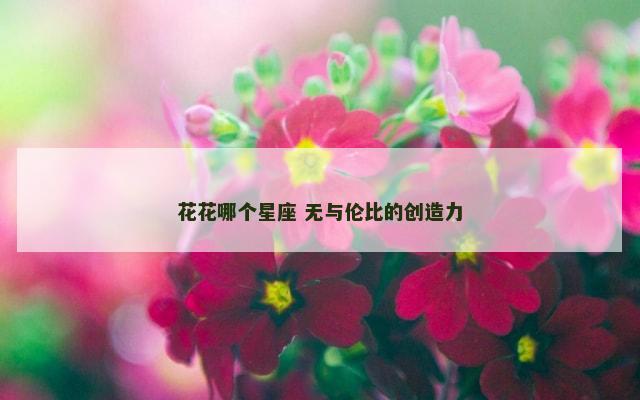 花花哪个星座 无与伦比的创造力