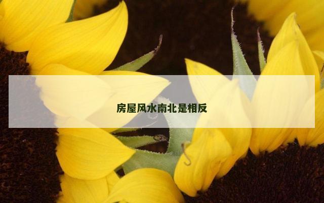 房屋风水南北是相反