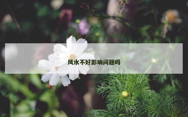 风水不好影响问题吗
