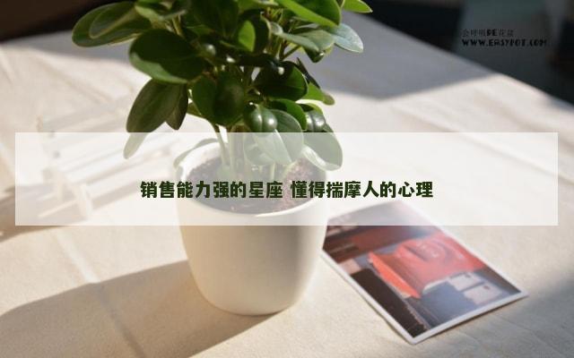 销售能力强的星座 懂得揣摩人的心理