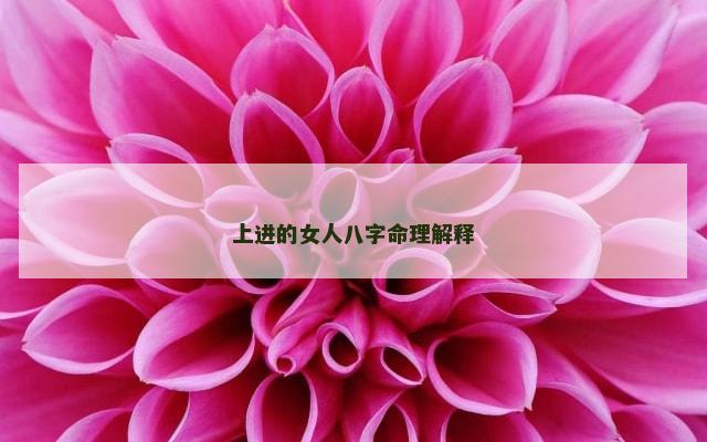 上进的女人八字命理解释