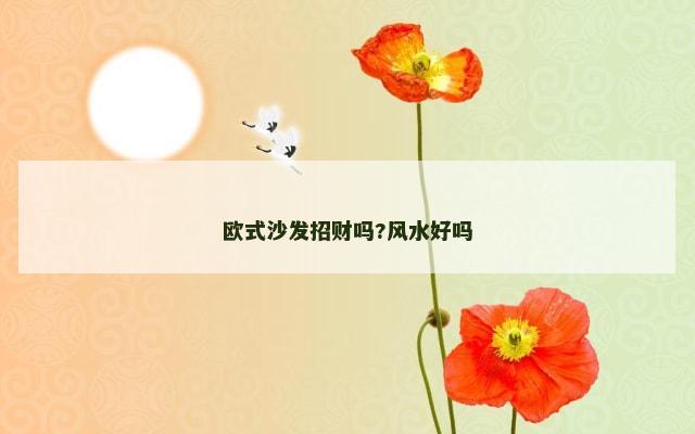 欧式沙发招财吗?风水好吗