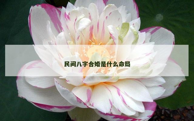 民间八字合婚是什么命局